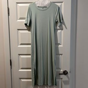 Sea foam cotton midi dress